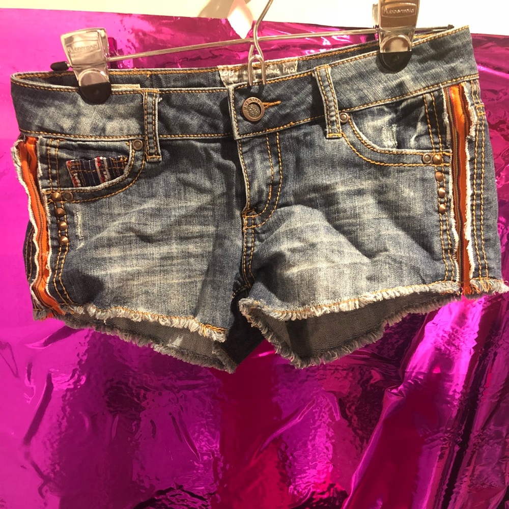 Jean Shorts with Studded Detail